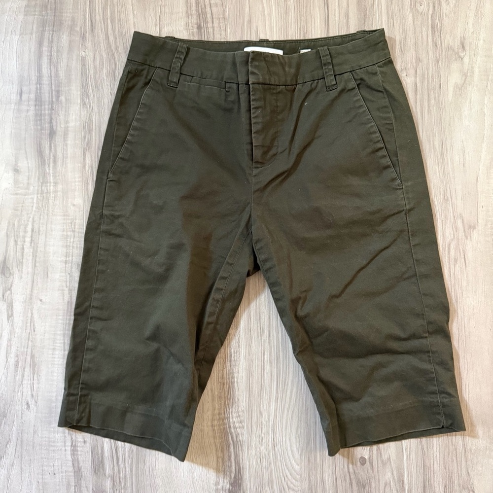 Vince Olive Green Bermuda Shorts